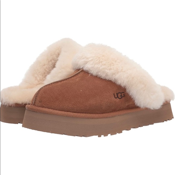 UGG Shoes - Chestnut UGG DISQUETTE slippers brand new with box